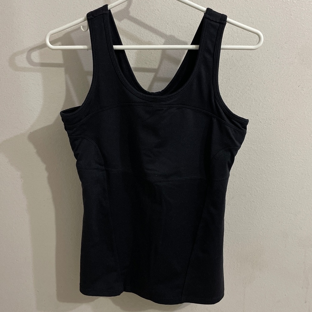Soybu Yoga Black Tank Top with Shelf Bra